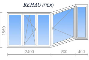 Остекление балкона rehau